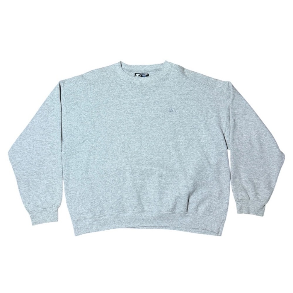 Vintage 90s Starter Pro Line Heavyweight Embroidery Logo Grey Crewneck Sweater